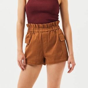 Brown Paper Bag Cargo Shorts